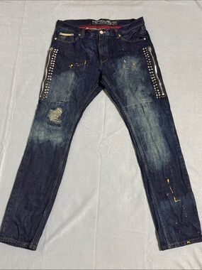 Heritage by America Denim Distillery Distressed Denim Jeans Men's Size 36x33